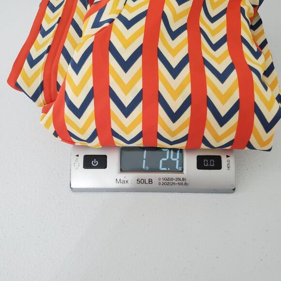 Modcloth Womens Colorful Chevron Pleated Shirt Dress Size 1X Long Sleeve Mod - Picture 9 of 9